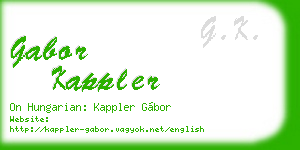 gabor kappler business card